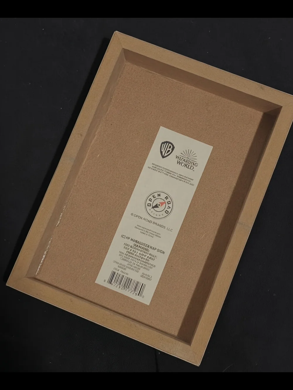 Warner Bros. Marauder's Map Wood-Style Plaque in Black and White